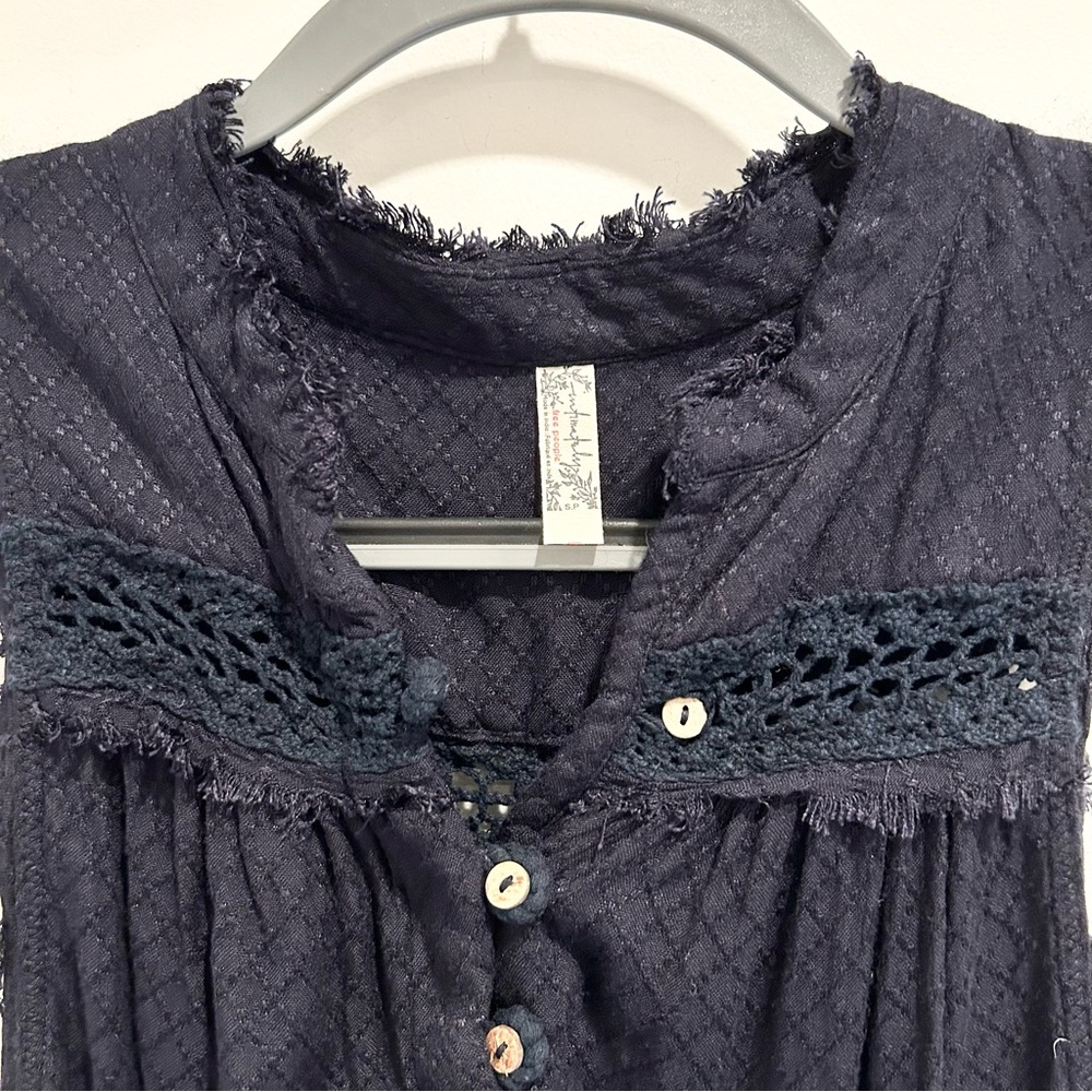 Free People Low Tide Bodysuit Navy Blue Size Small - Picture 4 of 12